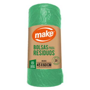 MAKE BOLSA PLEGAE/ROLLO VERDES 45X60 24U