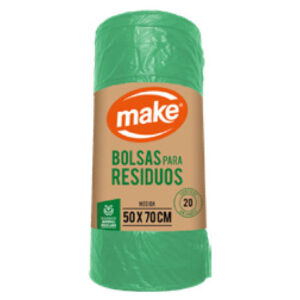 MAKE BOLSA PLEGA E/ROLLO 50X70 VERDE