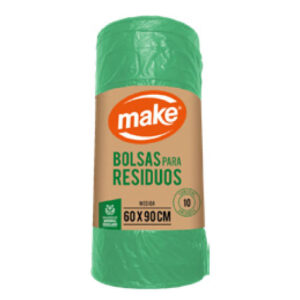 MAKE BOLSA PLEGA 60X90 E/ROLLO VERD 24