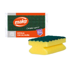 MAKE FIBRA ESPONJA C/SALVA UÑAS