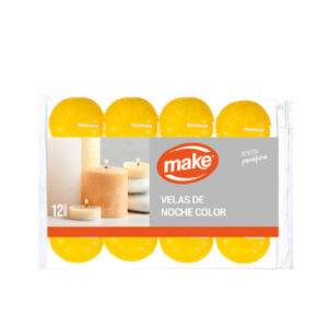 MAKE VELAS DE NOCHE COLOR X 12